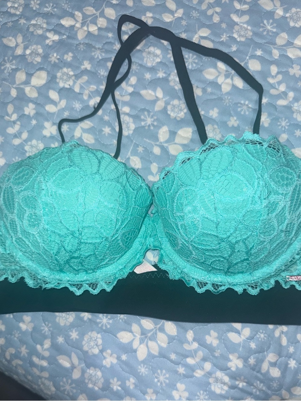 Victoria's Secret Lace Push-Up Bra in Mint